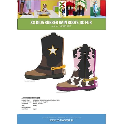 Cowboy regenlaarzen kids - Fake fur voering - Multi Bruin - Multi Bruin / 21/22