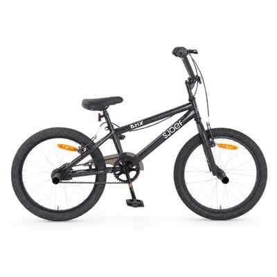 SJOEF BMX Jongensfiets 20 inch - Kinderfiets met Stuntpegs - Mat Zwart