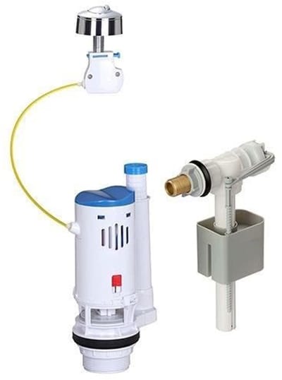 Toiletspoelset - NOVOBAIN - Met mechanisme en klep - Spoeling 3/6L - Verstelbare hoogte (250 tot 510 mm) - Inclusief accessoires