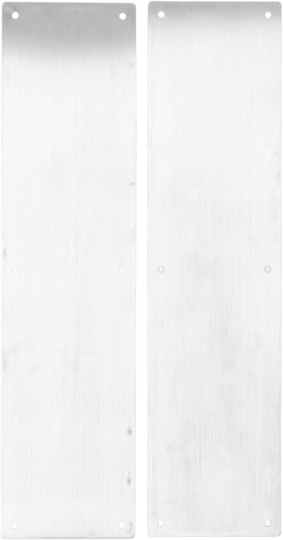Deurstootplaten Roestvrij Staal - Deurbeschermers Schopplaten - Deuren Beschermen - 304 Roestvrij Staal - 40 x 12 cm - Zilver
