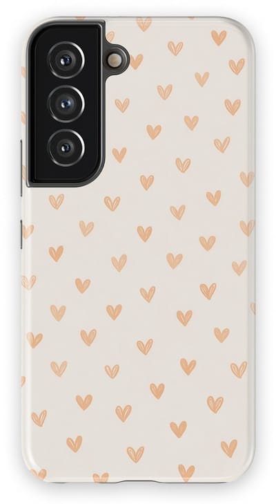 Tough Hoesje met Hartjes Samsung Galaxy S22 | Little Love Tough Case Geschikt voor Mag | Hartjes Print Backcover Samsung Galaxy S22 Blush Hearts