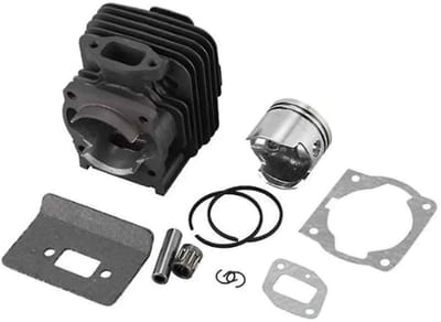 Zuigermontageset Motor - Compatibel 44mm 52cc cilindersets 1e44f-5 44f-5 44-5 Bg520 - Duurzaam en hittebestendig - Eenvoudige montage - Motorprestaties behouden - Voor onderhoud en reparatie - Zilver