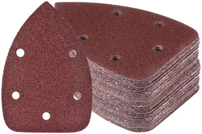 Dailygoods- Schuurpapier Set 50 Stuks - Schuurpapier Driehoek 8,9 x 14,9 cm - Korrel 100 - Antistatisch - Geschikt voor Houtbewerking - Hoogwaardig Aluminiumoxide - Schuurbladen