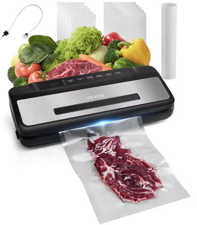 Vacumeermachine - Vacuümmachine - Elektrisch - 120W Vermogen - Afdichtingslengte 30 CM - Incl. 10x vacuümzakken - 7 Functies