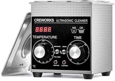 Ultrasonic Cleaning Device with Heater for Jewelry, Dental Prostheses, and Eyewear