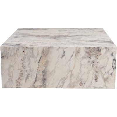 Asir - Salontafel - Freesia-marmer - 100% MDF - 90 x 90 x 35 cm