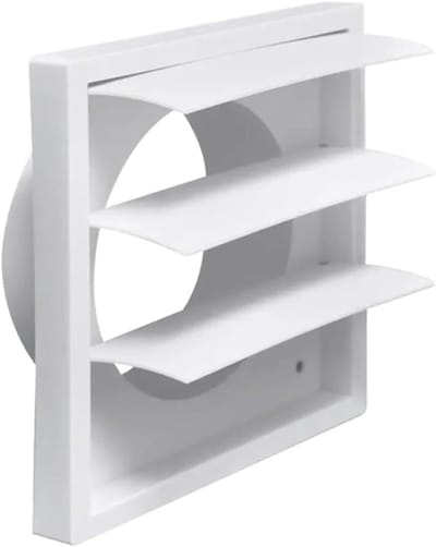 Ventilatie Afdekrooster - Muurdoorvoer - Droger Ventilatie - Weerbestendig Plastic - 4 inch - Wit