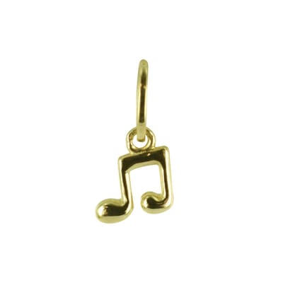 New Bling 9NBSAM-G200273 Gouden Hangertje - Dames - Muzieknoot - 4 x 5 mm - 14 Karaat - Bedel - Goud