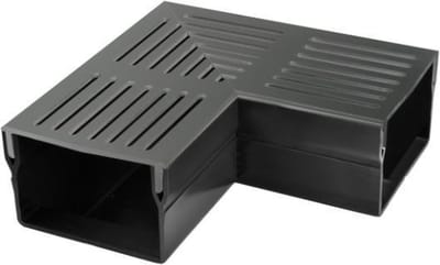 Black Beauty Perfect Drain 100/100 hoek zwart alu designrooster