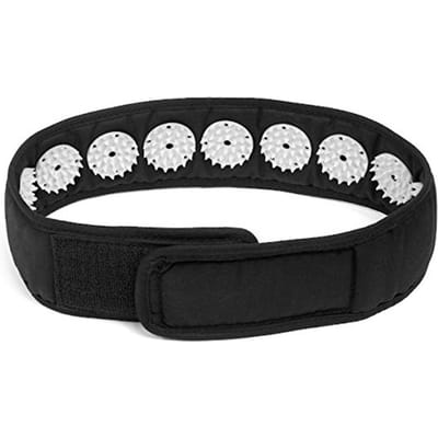 Acupressuur Hoofdband voor Nek Hoofd Massage Spierpijn Ontspanning Acupunctuur Massage Riem zwart