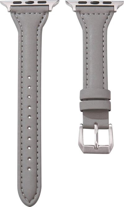 Fungus - Smartwatch bandje - Geschikt voor Apple Watch 38 / 40 / 41 mm - Series 1 2 3 4 5 6 7 8 9 SE iWatch - PU leer - Vrouw - Grijs