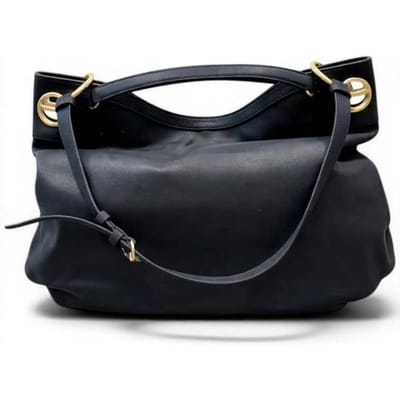 London L. tas met schouderriem Borbonese Nabuk Black - 91010263-0197-0100