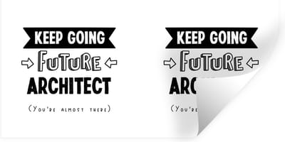 Muurstickers - Sticker Folie - Architect - Onderwijs - Studeren - Studenten - 40x20 cm - Plakfolie - Muurstickers Kinderkamer - Zelfklevend Behang - Zelfklevend behangpapier - Stickerfolie