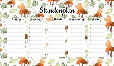 Wallvy - Magnetische Lesrooster Planner - 30x17,5cm - Hoogwaardige Afdruk - Aanpasbaar