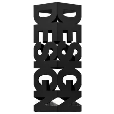 vidaXL - Parapluhouder - design - staal - zwart