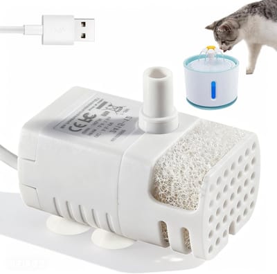 Stille en Energiezuinige Vervangpomp voor Kattenfonteinen met 1,5 m Kabel en 200L/H Doorstroomcapaciteit