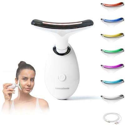 Elektrische Verstevigende Gezichts- en Nekmassage met LED, EMS en Warmte Selora InnovaGoods