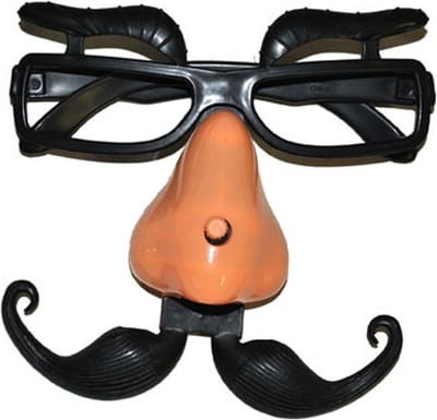 Fopneus/Fun bril met neus en wenkbrauwen - Verkleed artikelen - carnaval - Gekke Henkie