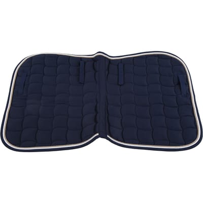 Zacht, ademend, multifunctioneel zadeldek met dubbel touw, handriem en singel voor paarden, donkerblauw