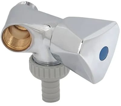 Schlösser Armaturen JS Nevenaansluitventiel, met slangaansluiting, met driekantgreep, DN15, 1/2'', gepolijst en verchroomd, 0017451550001