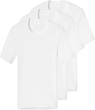 Schiesser Heren onder t-shirts 3 pack Original Classics fijnrib