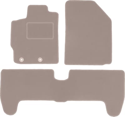 Beige velours matten voor: Toyota Yaris II hatchback (2005-2011)