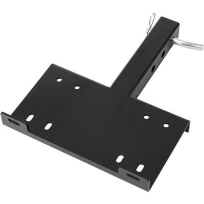 VEVOR Universele aanhangerkoppeling, 6803 kg, lierbevestigingsplaatontvanger 50,8 mm, met 2-gatsbevestiging, gepoedercoat staal, voor mountainbikes, UTV's, vrachtwagens, zwart