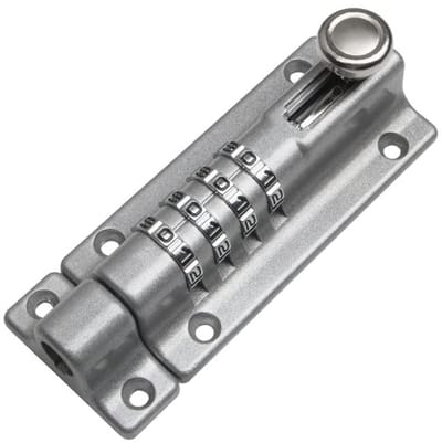 Dailygoods- Hangslot 4-cijferig - Zware uitvoering - Roestvrij staal - Zinklegering - Sleutelloze beveiliging - Betrouwbare veiligheid - Deurslot