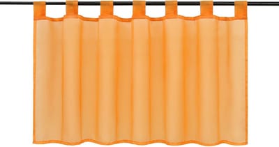 Kort Vitrage Gordijn met Lussen (Zonder Boren) - Transparant Polyester Voor Keuken of Slaapkamer