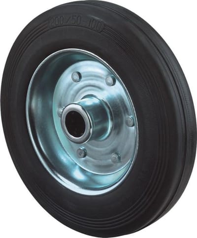 Kelfort Los staalverzinkt wiel, zwart rubber, gelagerd 80mm