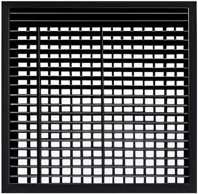 Ventilatierooster Afdekking - Ventilatie Cover - Luchtcirculatie Verbeteren - Hoogwaardig ABS Plastic - 300x300mm - Zwart