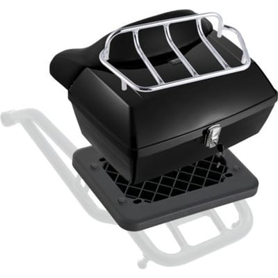 VEVOR Motorfiets Topkoffer 48L Universele Achterkoffer Gemaakt van PP-materiaal, Waterdichte & Afneembare Motorfiets Topkoffer met Meerdere Gaten in de Vloer & Plank Helmkoffer (565 x 500 x 380mm)