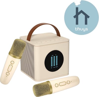 Thuys - Karaoke Set Voor Volwassenen - Karaoke Set Met 2 Microfoons - Karaoke Set Voor Tv - Karaoke Set Met Draadloze Microfoons - Geavanceerde Kwaliteit