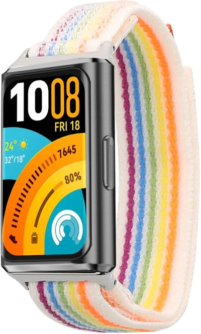 kwmobile nylon bandje voor smartwatch - geschikt voor Huawei Band 11 / Band 11 Pro - - Polsbandje in meerkleurig