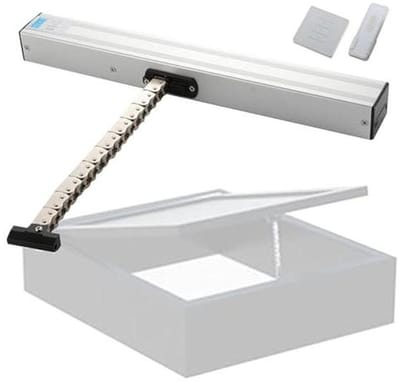 Elektrische Raamopener - Automatische Ventilatie - Verbeterde Ventilatie - Dubbele Ketting - Aluminiumlegering - Zilver