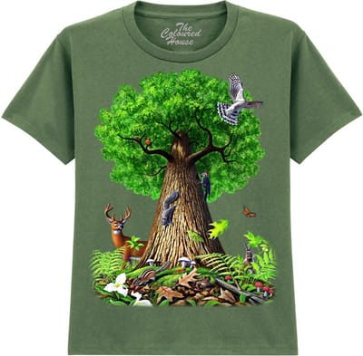 KIDS Dieren Tree Of Life Animals The Coloured House KIDS T-shirt L