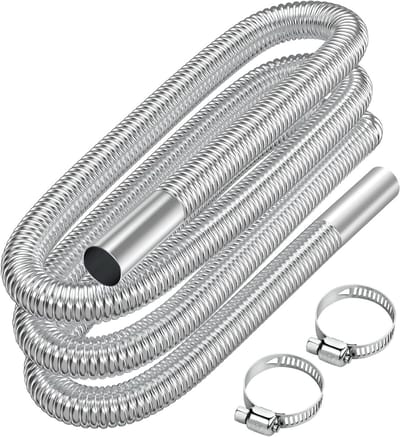 Exhaust Pipe Auxiliary Heater met 300cm Rookafvoerslang voor Dieselverwarming, Inclusief RVS Klemmen en Duurzaam Ontwerp