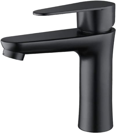 Badkamer Kraan - Wastafelkraan Enkele Hendel - Dagelijkse Taken - Roestvrij Staal - 10.25 inch - Mat Zwart