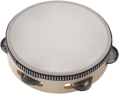 Hand Tamboerijn - Dans Trommel - Vroege Onderwijs - 4 Bellen - 6 Inch - Kleurrijk