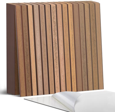 Coloray Plaktegels - Planken met verschillende texturen Portugese Tegels - 30 cm x 30 cm - Bruin Plaktegels - 9 stuks - Vierkant PVC Tegels - Plaktegels Keuken - Zelfklevende Vloertegels - Vinyl Tegels Zelfklevend - Zelfklevende Tegels