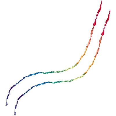 Vliegerstaart HQ Fuzzy Tail 20 m 126428 Regenboog 2x 10 m