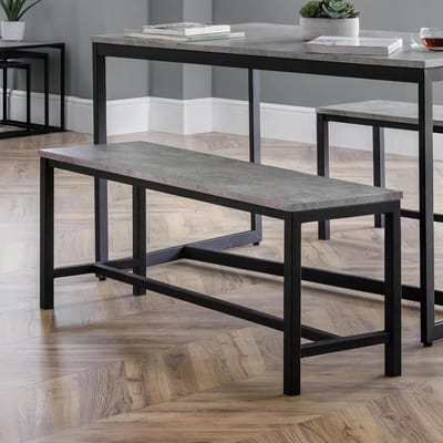 Betonnen Bank - Zitbank - Eetkamer - Betoneffect Afwerking - 110 x 36 x 45 cm - Grijs