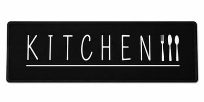 Hauskraft Keukenloper Kitchen - Zwart - 80x200 cm - Vloerkleden - Keuken Tapijt - Keukenmat - Loper Tapijt - Loper Vloerkleed