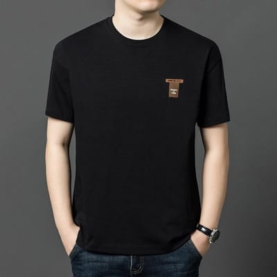 Modieus Casual Heren T-shirt met Korte Mouwen, Zomer Nieuw Product, Sportief T-shirt met Ronde Hals en Dunne Onderlaag voor Jonge en Middelbare Leeftijd 3XL