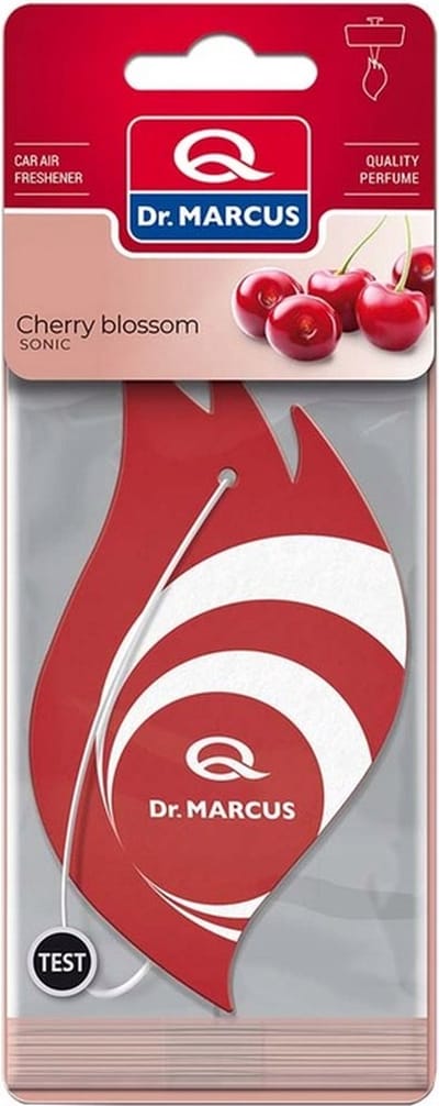 Dr. Marcus Sonic Cherry Blossom auto geurhanger tot 49 dagen geurverspreiding - Exclusieve neutrafresh technologie - Luchtverfrisser - 15 Gram