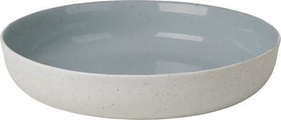 Sablo Stone Diep Bord 18, | Lichtgrijs / Blauw | Stoneware
