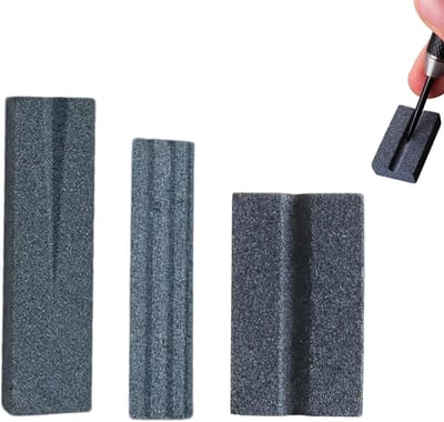 Set van 3 Stalen Dartpunten met Slijper en Metalen Wetsteen voor Dartvluchten en Precisie Spelen