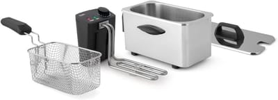 Elektrische Friteuse - Compact Frituurapparaat - Snelle Snacks Bereiden - Vaatwasmachinebestendig - 3.5 Liter Inhoud - Groen