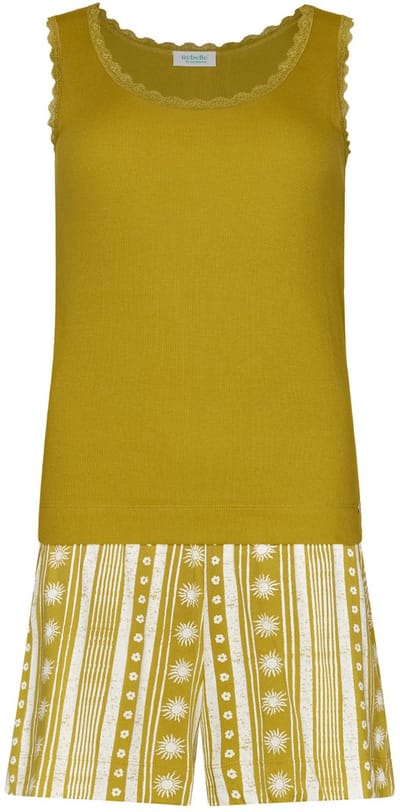 MyRebelle - Shortama - Sunny Holiday - Biologisch Katoen - Groen - Maat 40