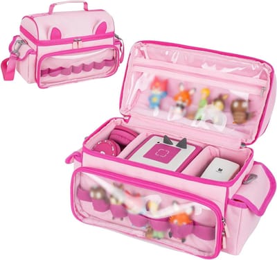 Draagbare opbergcase voor figuren en accessoires, ideaal voor kinderen en speelgoedorganisatie